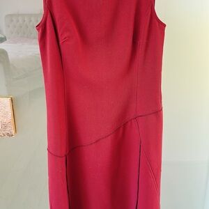 Banana Republic Asymmetrical Burgundy Dress